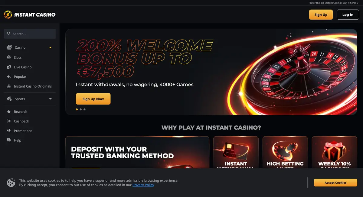 Instant Casino screenshot
